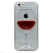 iPhone case red Wine Cup Liquid Transparent Case For Apple iPhone 7 7plus 6 6S plus 5 5S 8 4 4S