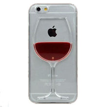 iPhone case red Wine Cup Liquid Transparent Case For Apple iPhone 7 7plus 6 6S plus 5 5S 8 4 4S
