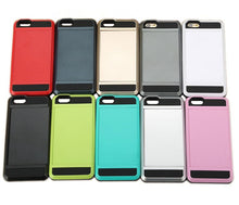 [Big Sale+Free Shipping]New Hybrid Tough Capa Case For Apple iphone 5 5S SE 6 6S 7 8 Plus Slider Card Holder Wallet Armor Phone Back Cover for iphone X