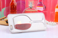 iPhone case red Wine Cup Liquid Transparent Case For Apple iPhone 7 7plus 6 6S plus 5 5S 8 4 4S
