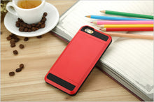 [Big Sale+Free Shipping]New Hybrid Tough Capa Case For Apple iphone 5 5S SE 6 6S 7 8 Plus Slider Card Holder Wallet Armor Phone Back Cover for iphone X