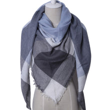 Winter Triangle Scarf For Women Brand Designer Shawl Cashmere Plaid Scarves Blanket