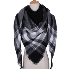 Winter Triangle Scarf For Women Brand Designer Shawl Cashmere Plaid Scarves Blanket