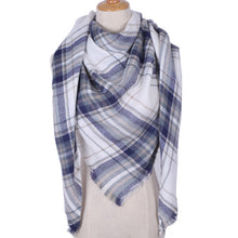 Winter Triangle Scarf For Women Brand Designer Shawl Cashmere Plaid Scarves Blanket