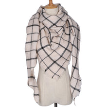 Winter Triangle Scarf For Women Brand Designer Shawl Cashmere Plaid Scarves Blanket