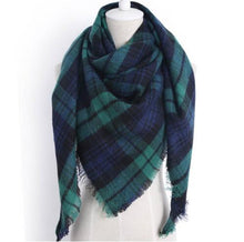 Winter Triangle Scarf For Women Brand Designer Shawl Cashmere Plaid Scarves Blanket