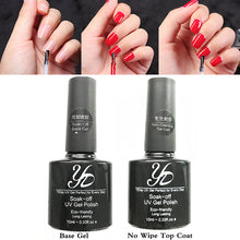 No Wipe Top Coat + Base UV Gel Nail Art Polish Long Lasting Foundation