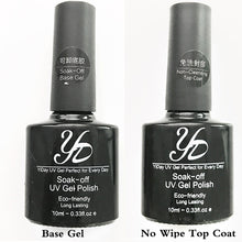 No Wipe Top Coat + Base UV Gel Nail Art Polish Long Lasting Foundation