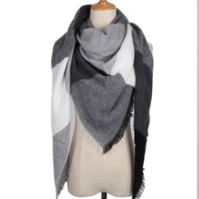 Winter Triangle Scarf For Women Brand Designer Shawl Cashmere Plaid Scarves Blanket